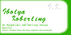 ibolya koberling business card